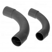 Угол плавный для труб черный 25 упаковка 30шт