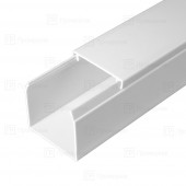 Кабель-канал белый двойной замок  40х40 длина 2м упаковка картонная 60м