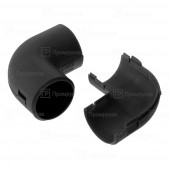 Угол разборный для труб черный 25 упаковка 30шт