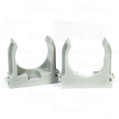 Крепеж-клипса для труб полистирол серая 32 упаковка 25шт